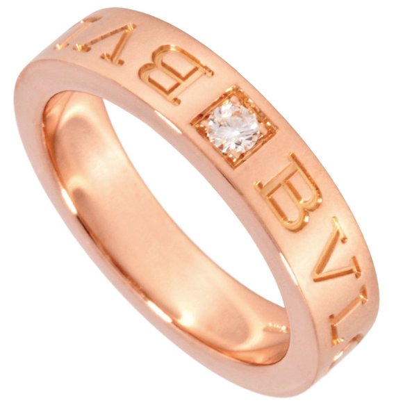 BVLGARI 18k Rose Gold Diamond Ring - Picture 1 of 6